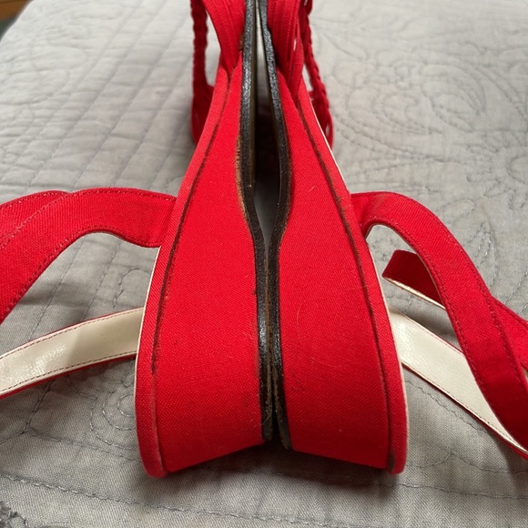 Red Pappagallo Vintage Vibe Sandals Size 5 - Picture 15 of 16